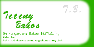 teteny bakos business card